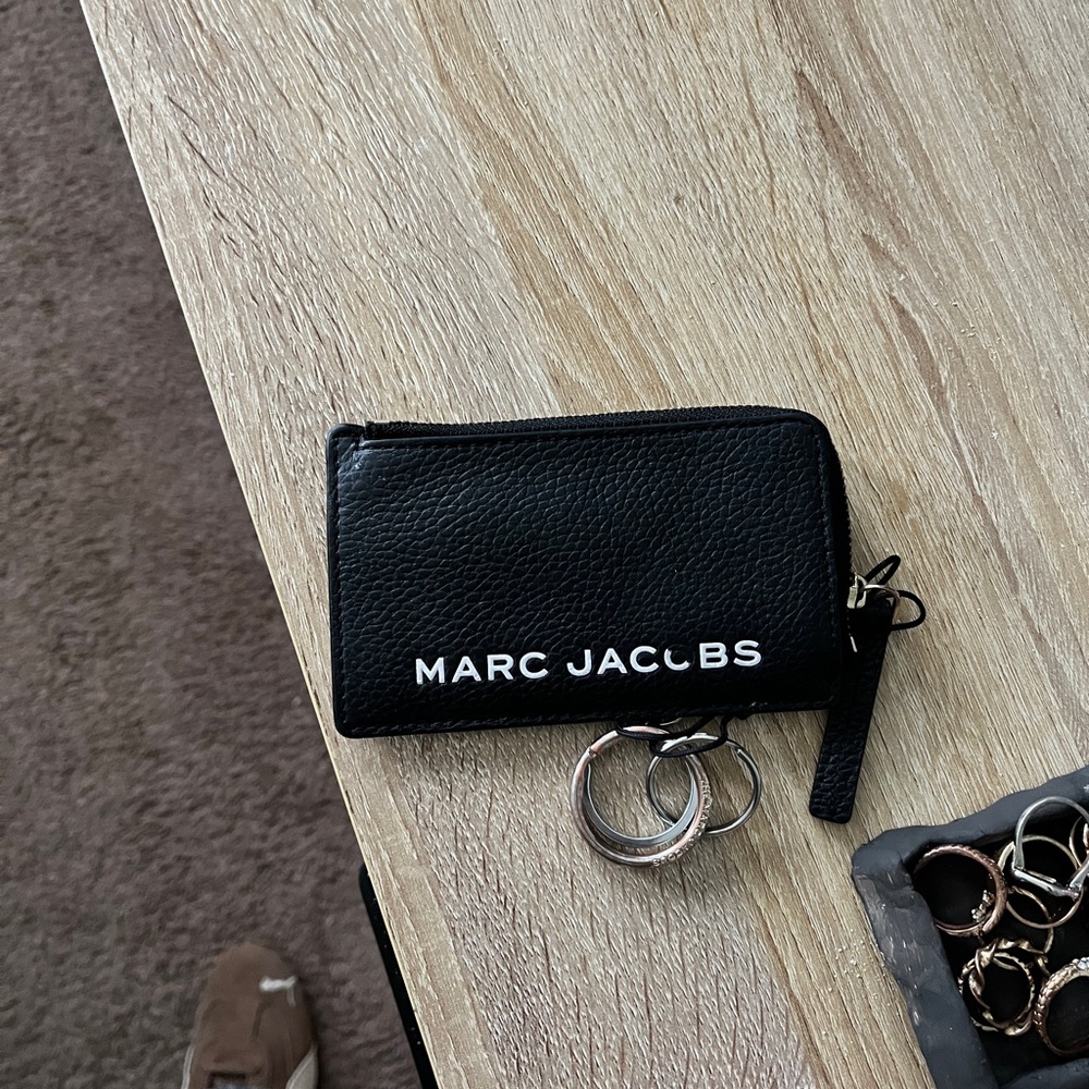 Marc Jacobs Black Key Holder with Silver Accents